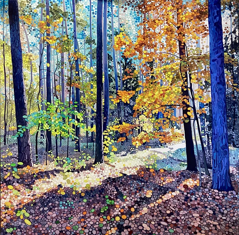 Golden Tree by Ewa Adams – Acrylic on Canvas by Ewa Adams