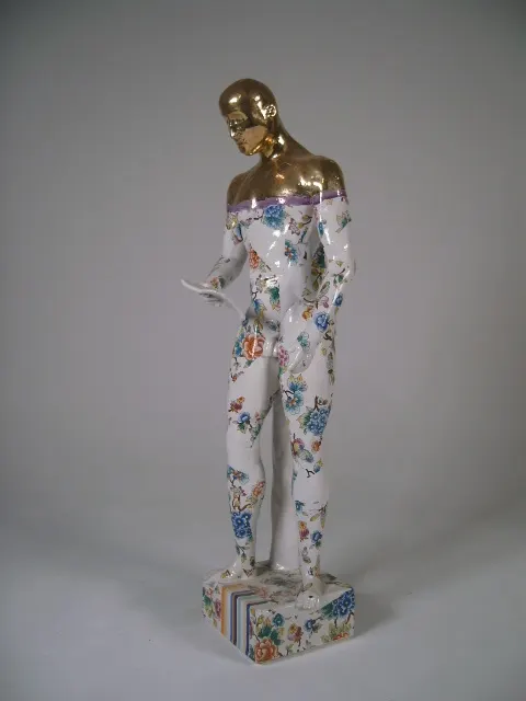 Standing Male Nude on Plinth – Letter Series by Pierre Williams