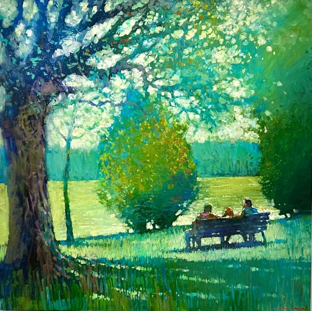 Looking over the Lake at Hampstead by David Hinchliffe