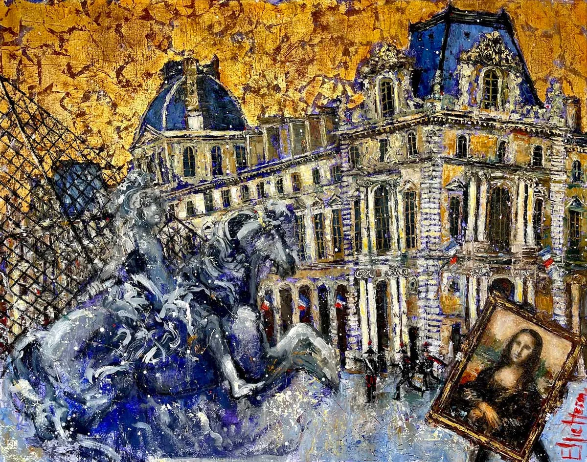 Le louvre, Paris by Ellie Hesse