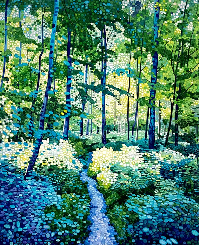 Blue Forest Walk by Ewa Adams